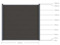 Tre plast kompositt gulv gjerde for hagen